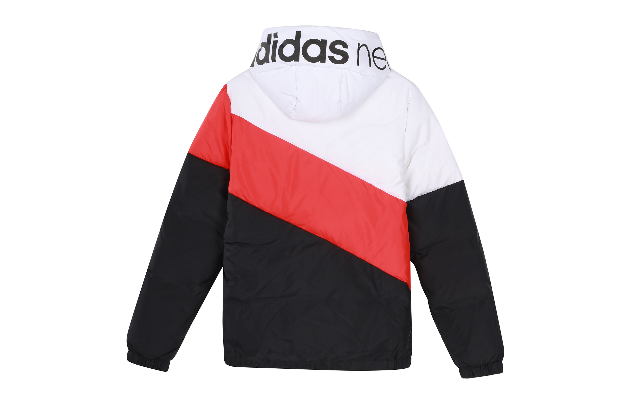 adidas NEO Winter Colorblock Hooded Down Jacket White Duck Insulation H45268 圖 3