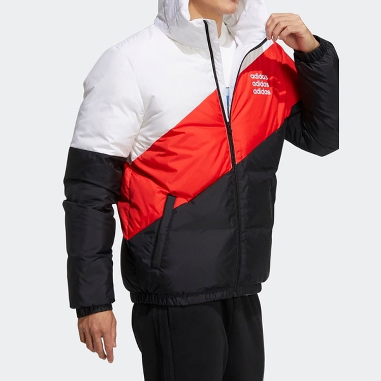 adidas NEO Winter Colorblock Hooded Down Jacket White Duck Insulation H45268 圖 8