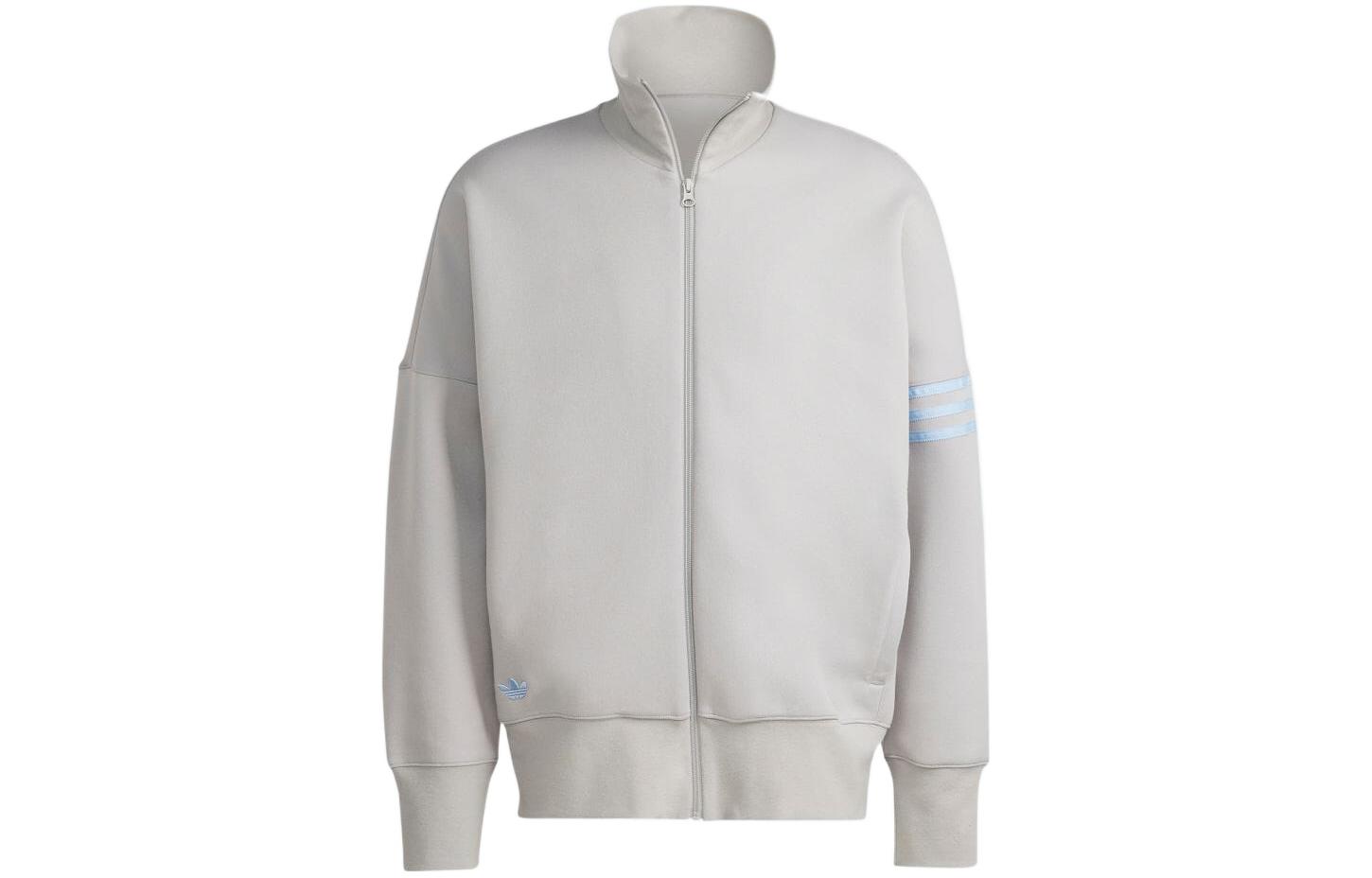 adidas Neuclassics Embroidered Logo 3-Stripes Track Jacket Grey Mens HS1520