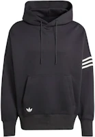 adidas Neuclassics Striped Oversized Hoodie Black IW0975 adidas Neuclassics Striped Oversized Hoodie Black IW0975