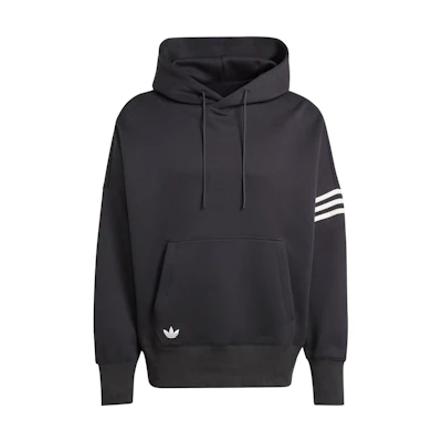 adidas Neuclassics Striped Oversized Hoodie Black IW0975