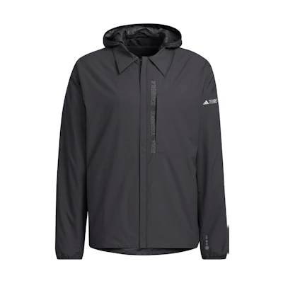 adidas NIUHEAVEN Transitional Jacket Black Outdoor Hoodie with 3 Stripes HY4695