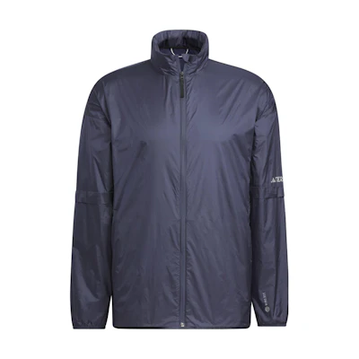 adidas Niuheaven Windbreaker Detachable Hood Outdoor Jacket Navy Blue Men HY4702