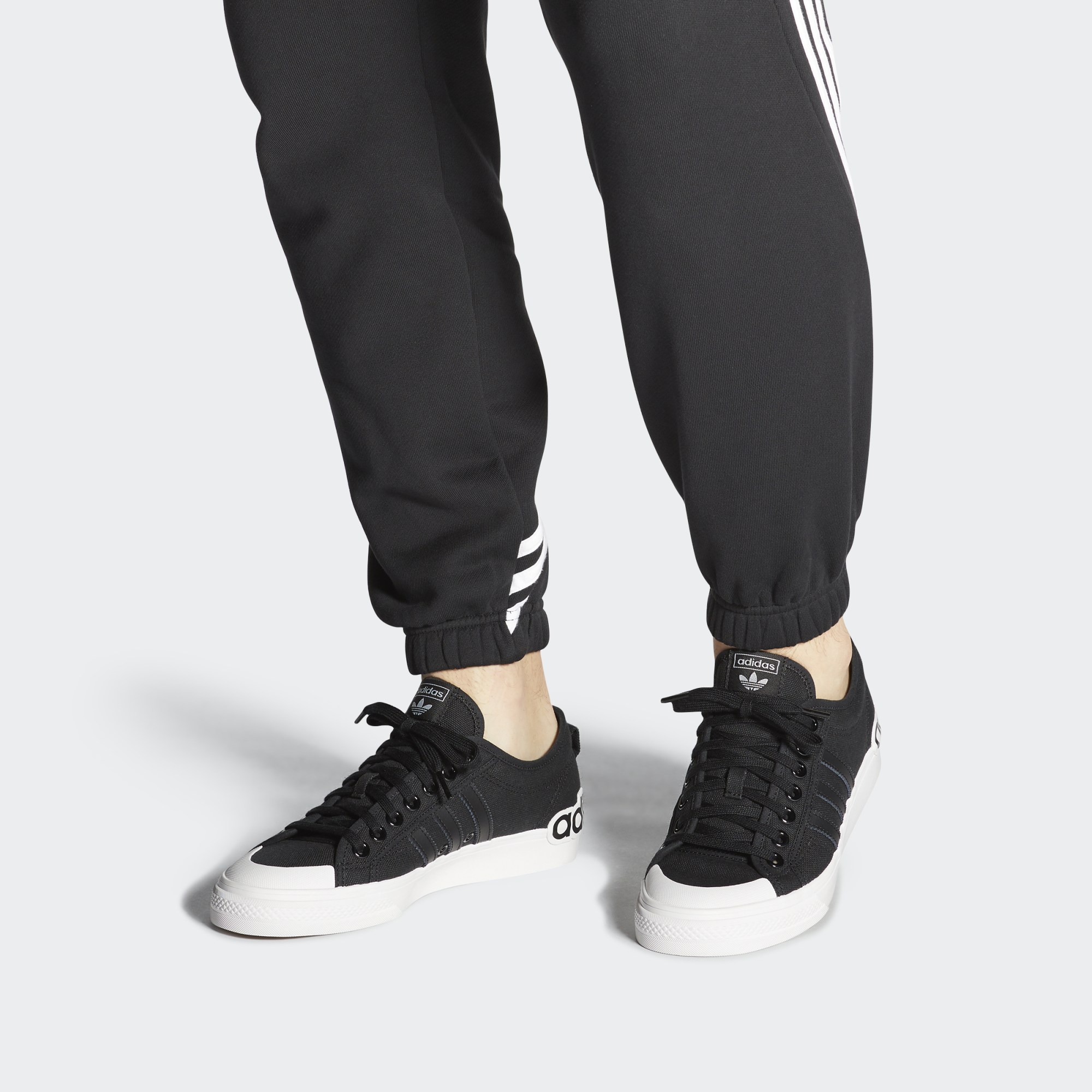 Details for adidas originals NIZZA 低筒 板鞋 男女兩用 黑晶白