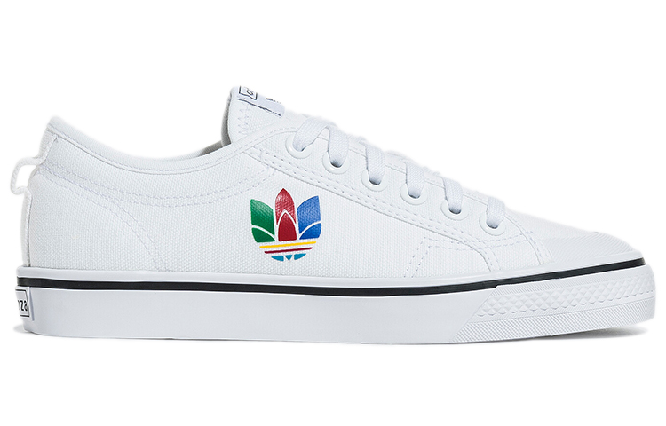 Order adidas originals Nizza Trefoil 防滑透氣 低筒休閒板鞋 男女同款 白色