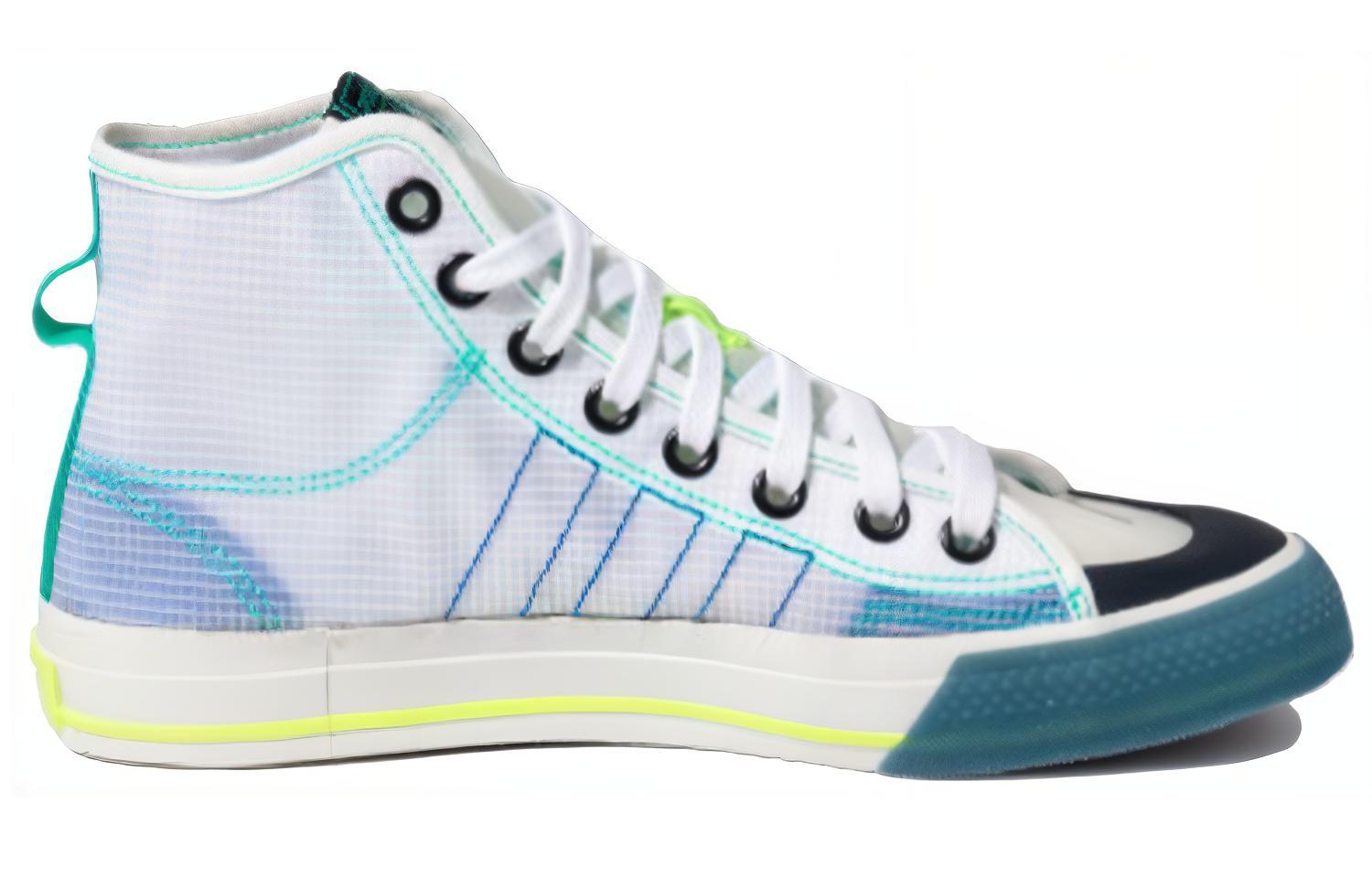 Lookbook 阿迪达斯 Nizza High RF '白色浓艳蓝' FY3093