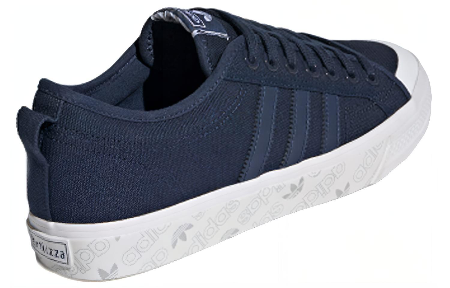 Shop adidas originals NIZZA 防滑耐磨 低幫 板鞋 男女同款 藏青色