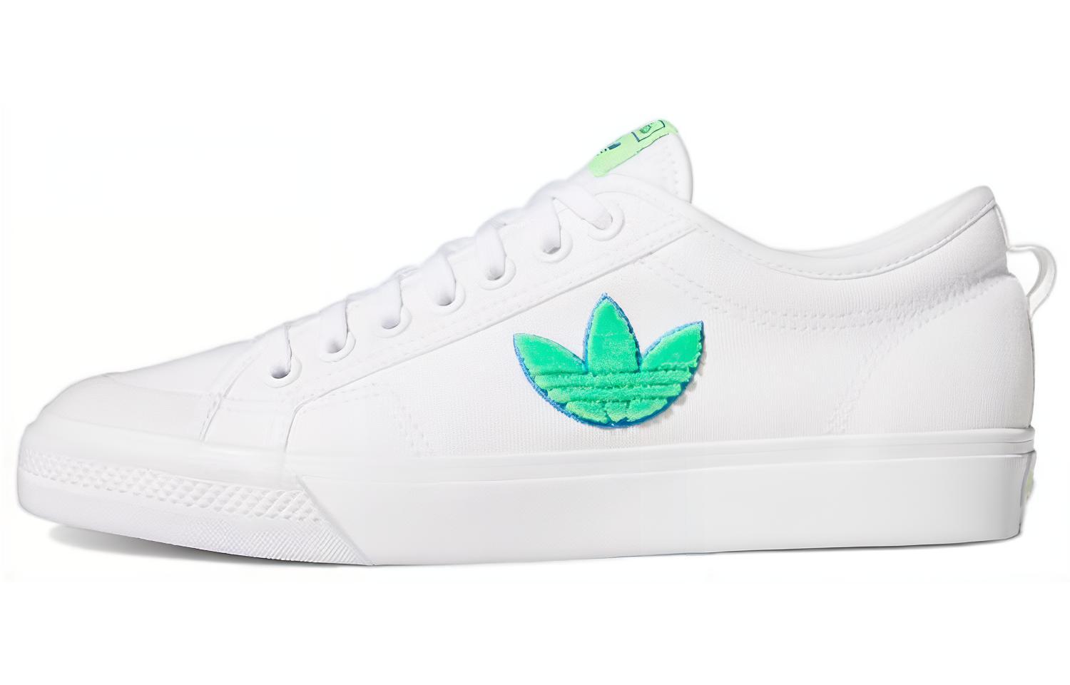adidas Nizza Trefoil 'White Signal Green' FX8354