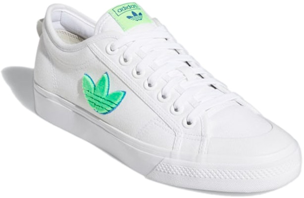 adidas Nizza Trefoil 'White Signal Green' FX8354 Lookbook adidas Nizza Trefoil 'White Signal Green' FX8354