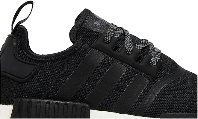 Nmd black shop reflective