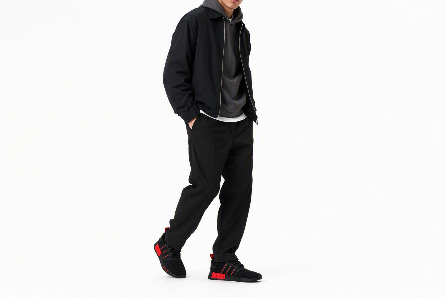 Order 阿迪达斯 NMD_R1 '黑红核心' GV8422