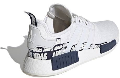 아디다스 NMD_R1 "워드마크 힐 스트라이프 - 크리스탈 화이트 네이비" FX6795 Shop 아디다스 NMD_R1 "워드마크 힐 스트라이프 - 크리스탈 화이트 네이비" FX6795