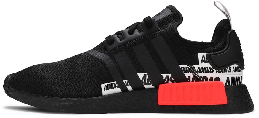 아디다스 NMD_R1 "워드마크 힐 스트라이프 - 블랙 솔라 레드" FX6794 Lookbook 아디다스 NMD_R1 "워드마크 힐 스트라이프 - 블랙 솔라 레드" FX6794