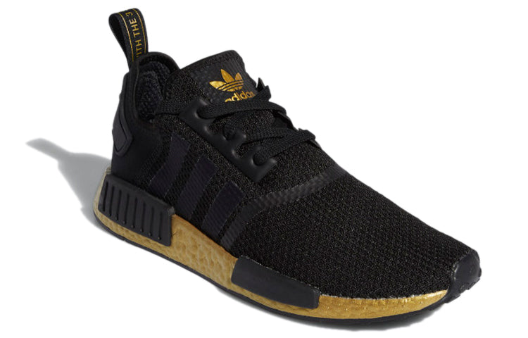 Lookbook adidas NMD_R1 STLT Primeknit 'Hitam Emas Metalik' FW7572