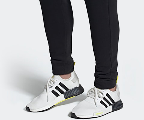 adidas NMD_R1 STLT Primeknit 'Putih Hitam Kuning Terang' FV2549 Details for adidas NMD_R1 STLT Primeknit 'Putih Hitam Kuning Terang' FV2549