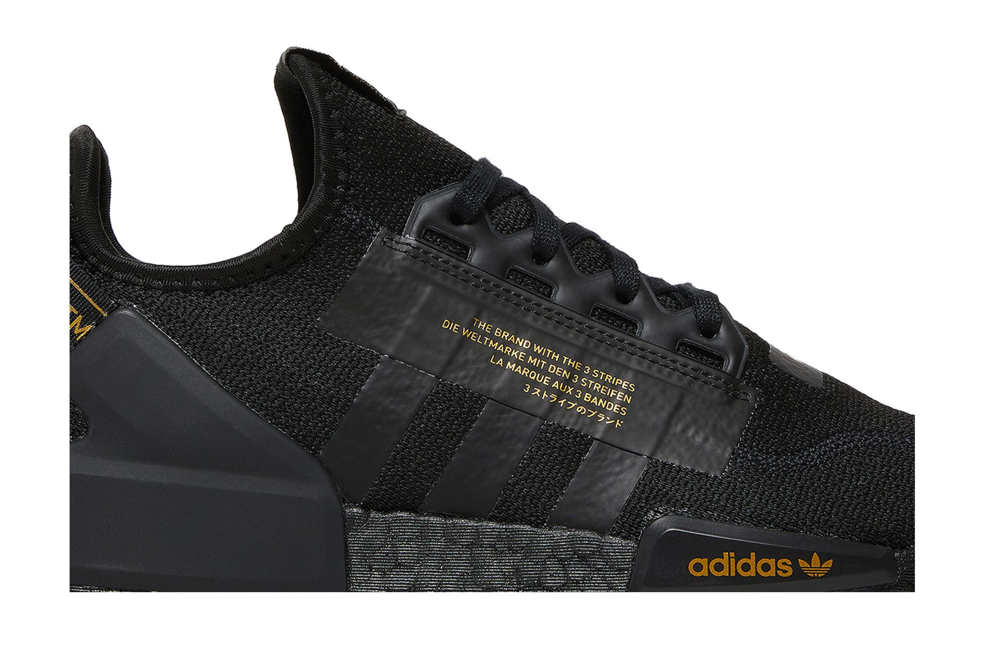Lookbook adidas NMD_R1 V2 'Black Gold Metallic' HP3251