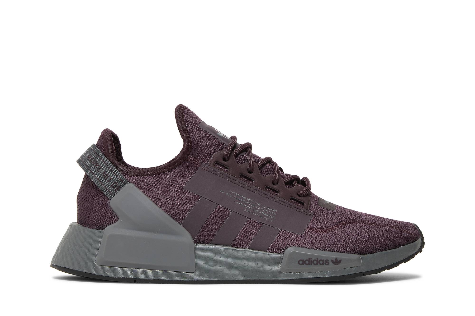 Adidas nmd white and maroon best sale