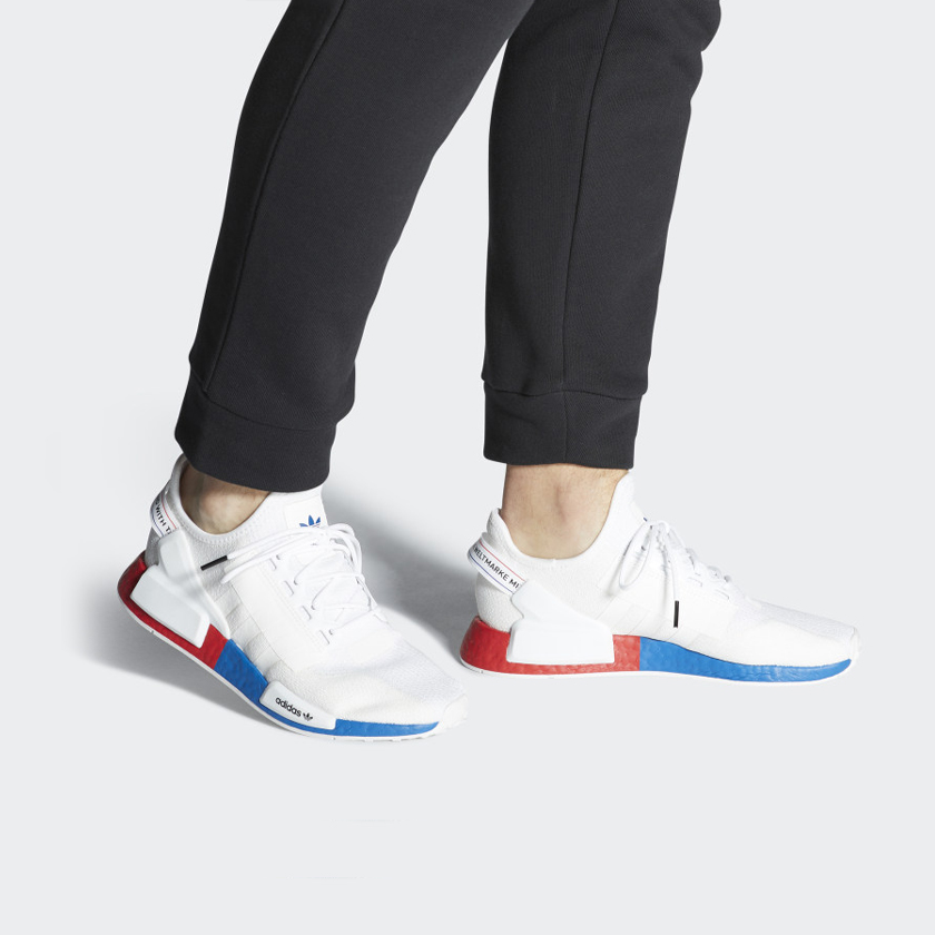 Sizing adidas NMD_R1 V2 'Blanco Rojo Lush Azul' FX4148
