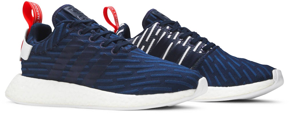  adidas NMD R2 Pk - Bb2952 - Size 9 Navy, White, Red