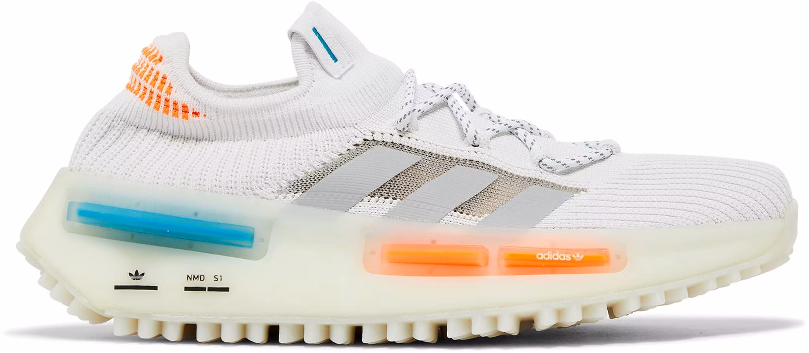 Nmd white best sale orange