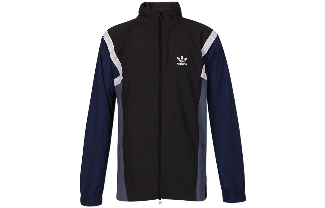 adidas Nova Wind Jkt Printed Logo Zip Hoodie Jacket Blue CE2481