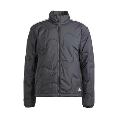 adidas Nuganic Light Insulation Retro Track Jacket Black Striped Zip-Up IN3290