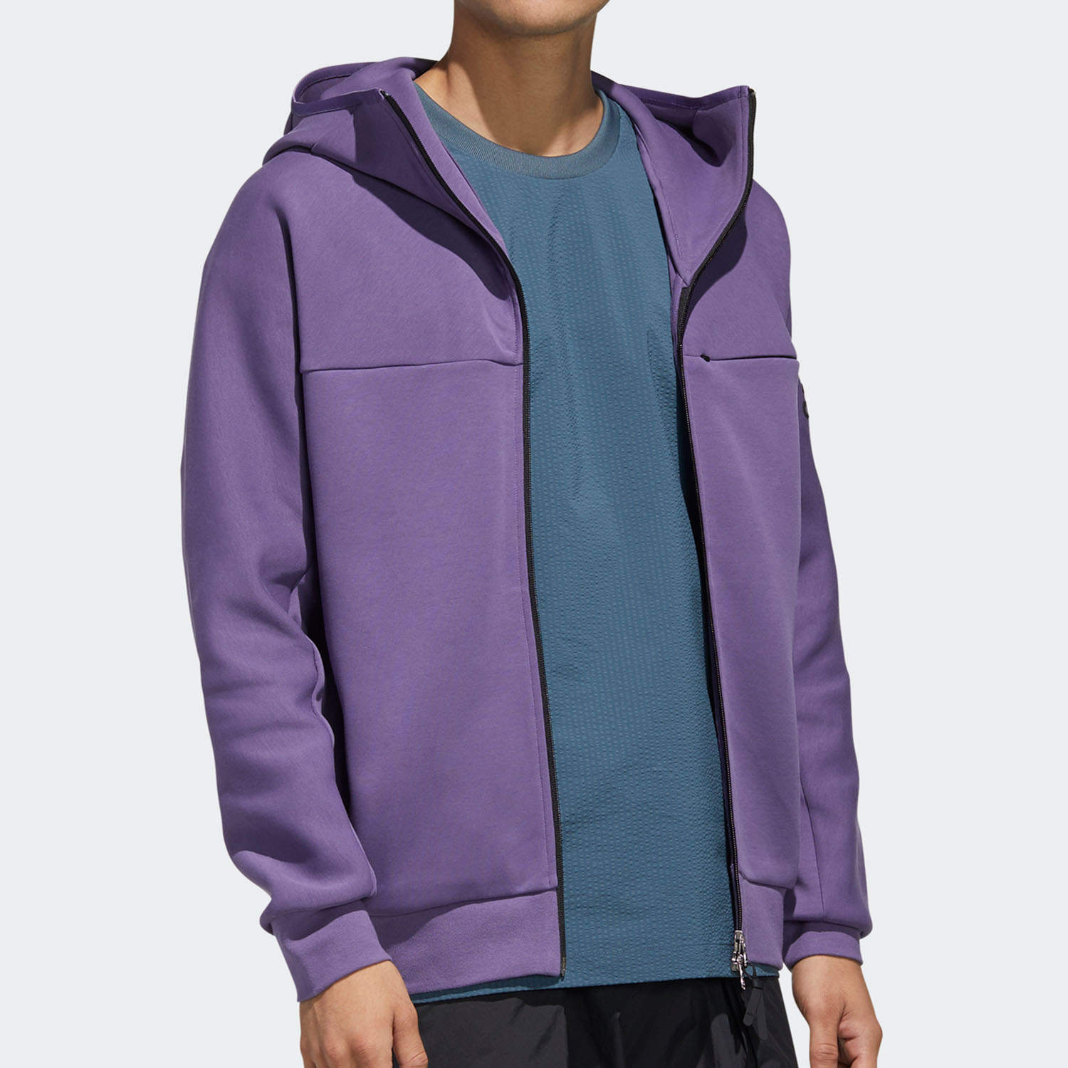 adidas O1 HTT Music Tech Purple Casual Hoodie Jacket FM9389 圖 5
