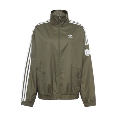 adidas Olive Green Retro Tracksuit Jacket with Side Stripes Unisex JI7534