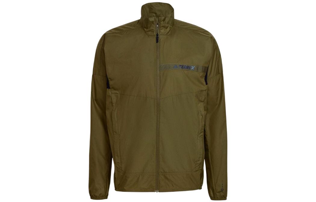 adidas Olive Green Solid Logo Long-Sleeve Jacket Japan Edition - H53402