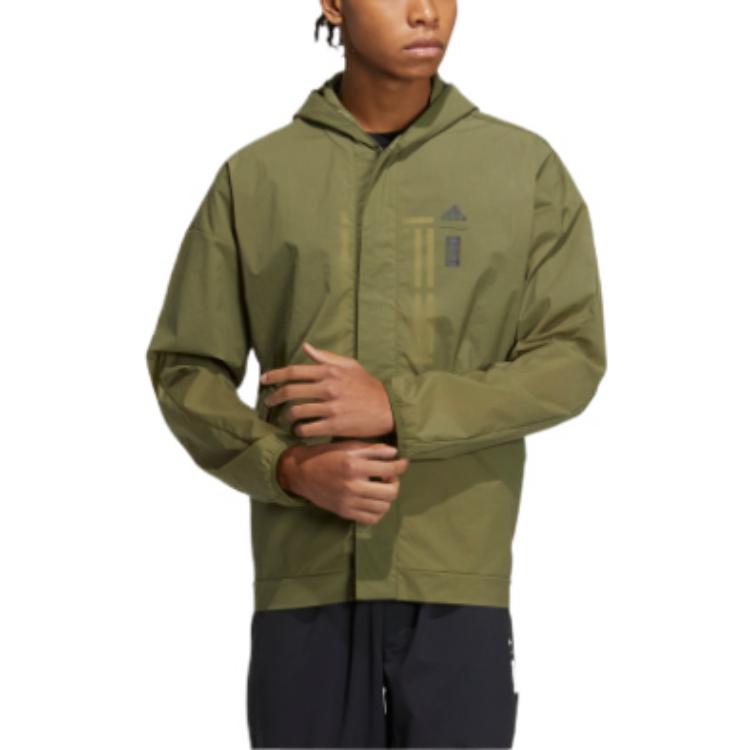 Lookbook adidas Olive Green Sports Hooded Jacket HE5146
