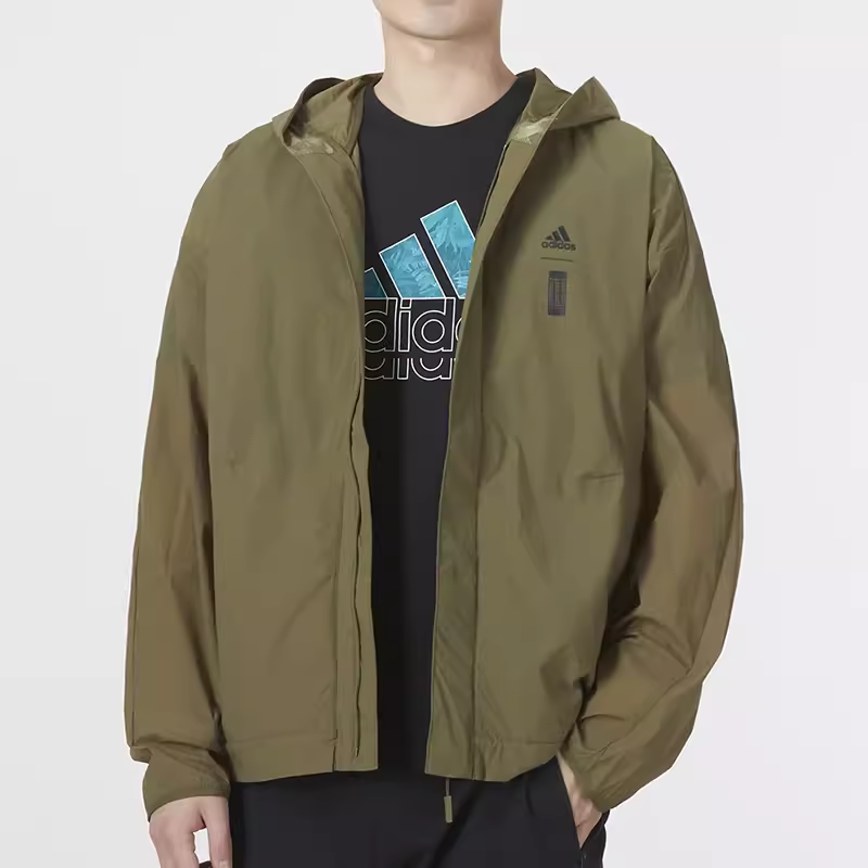 Details for adidas Olive Green Sports Hooded Jacket HE5146