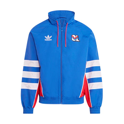 adidas Olympique Lyonnais 95/96 Track Top Retro Striped Jacket Navy Mens IQ1574