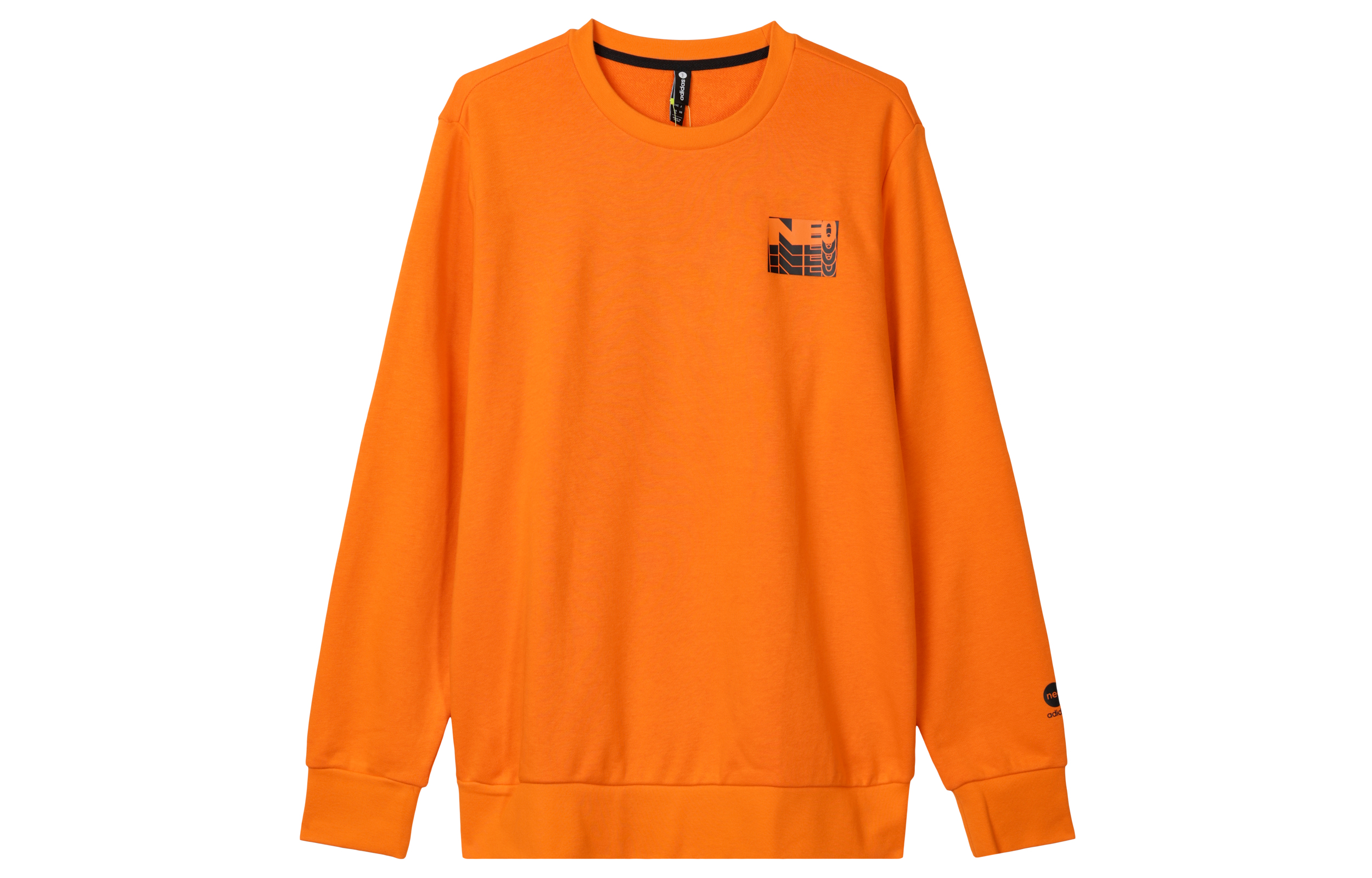 adidas Orange Crewneck Sweatshirt with Back Logo Print HD4631