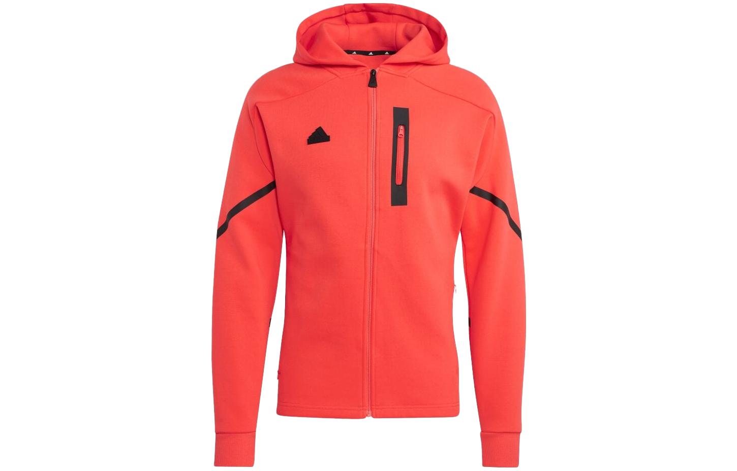 adidas Orange Japanese Zip Hoodie with Logo Print IC8050-JAPAN