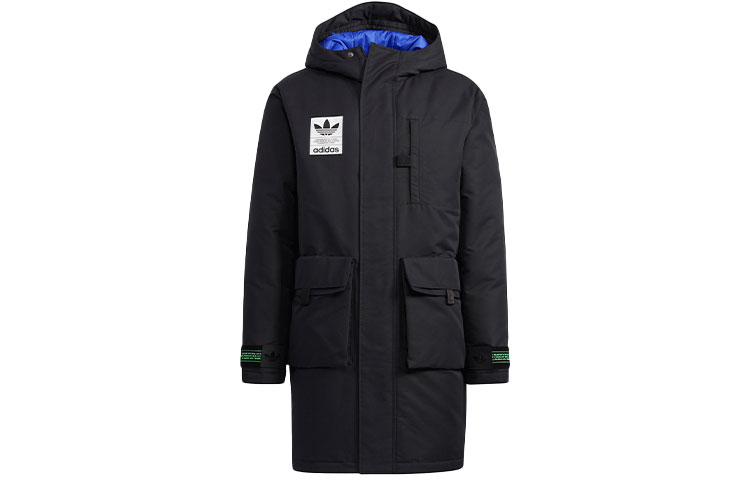 adidas Originals 2-in-1 Long Down Puffer Hooded Jacket Winter Black H58062