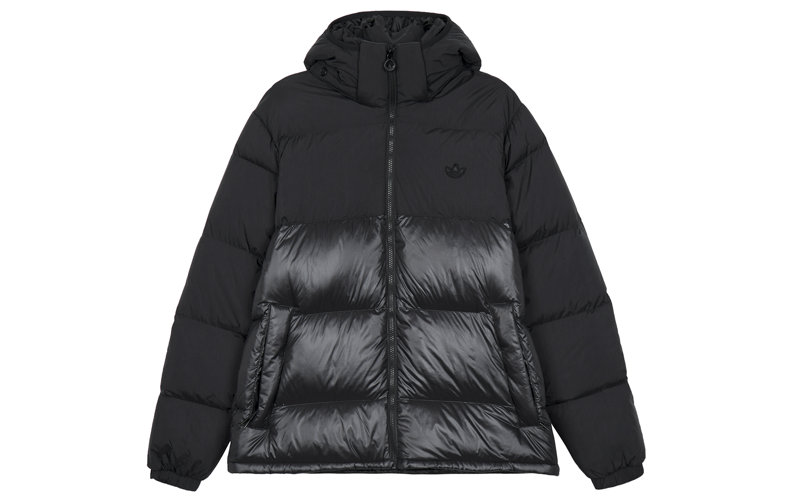 adidas Originals 2022  Winter Black Puffer Jacket with Embroidered Logo. HL9181