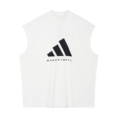 adidas Originals 2023 Collection Logo Graphic Sleeveless Tee Unisex White IA3443
