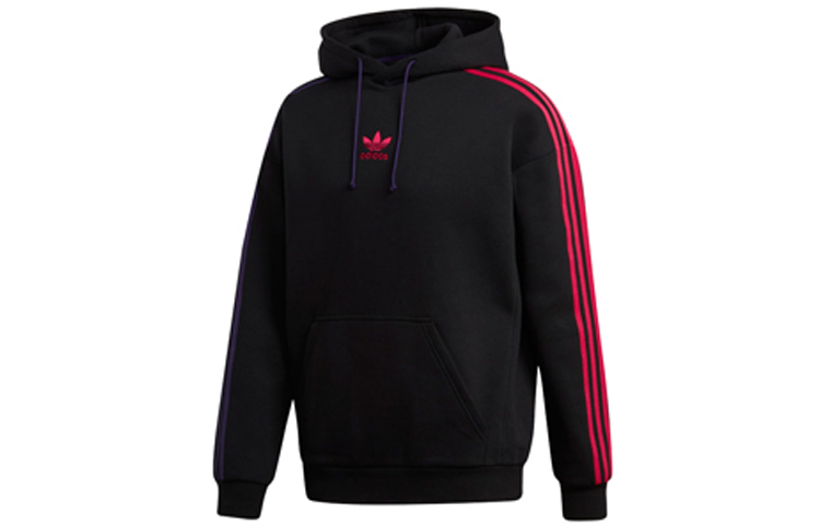 adidas Originals 3-Stripe Hoodie Black Pullover Sweatshirt EC3674 圖 2