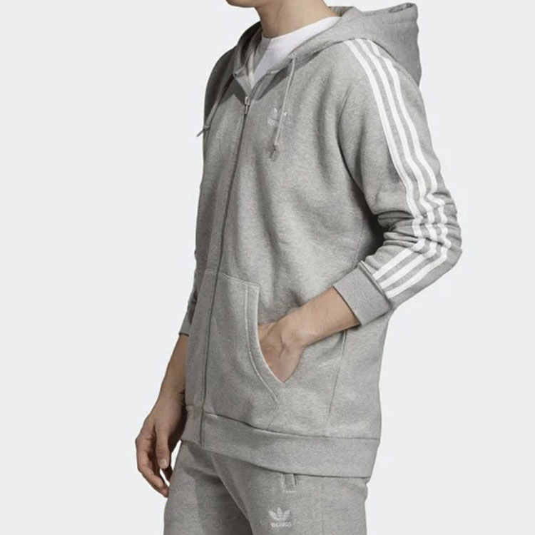 adidas Originals 3-Stripe Zip Hoodie Grey ED5969 圖 7