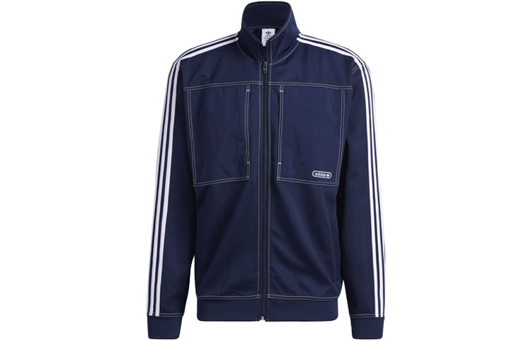 adidas Originals 3-Stripes Track Jacket Navy Blue Sportswear GN3807 圖 2