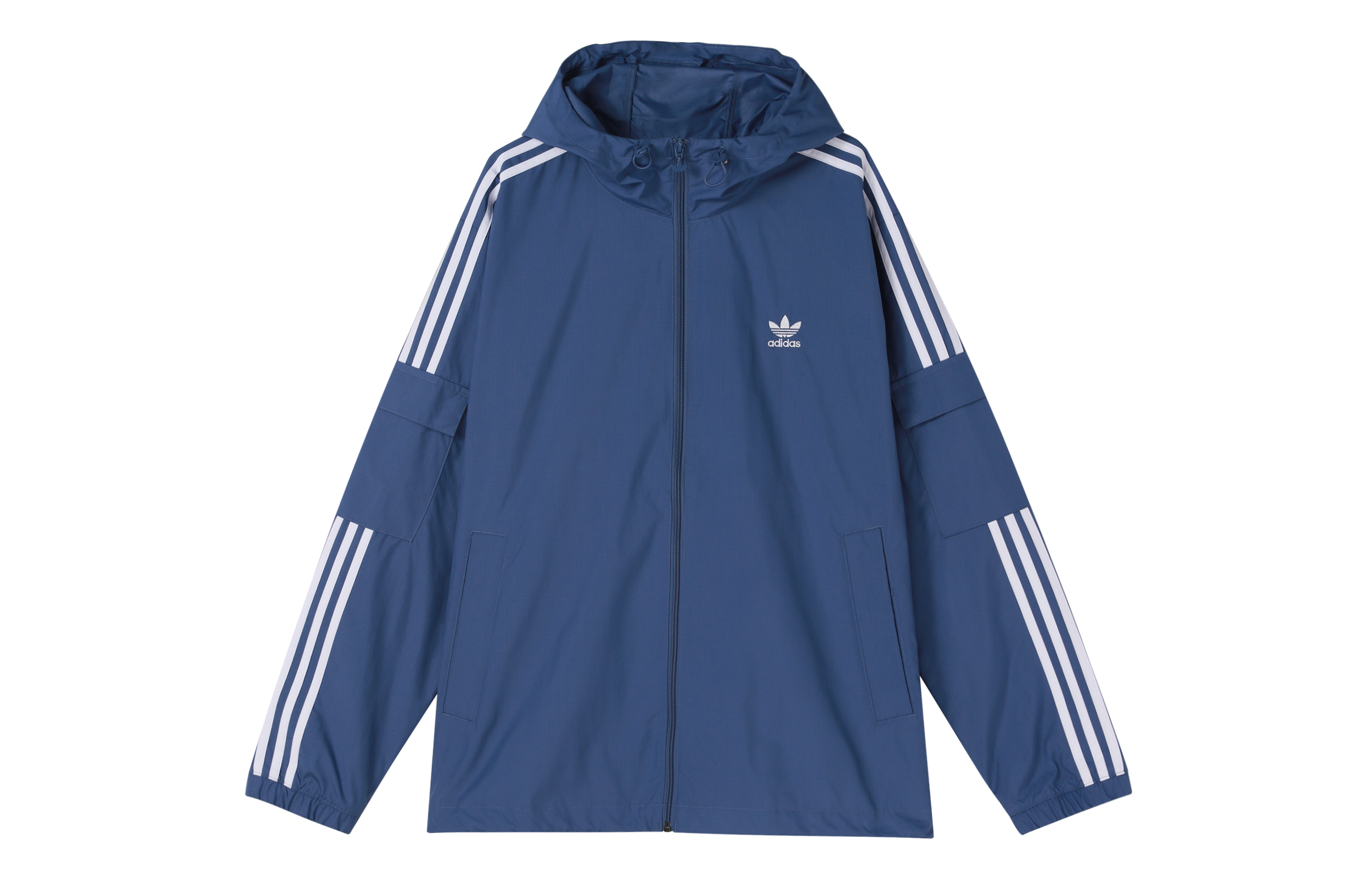 adidas Originals 3-Stripes Woven Hooded Jacket Blue GN3469 圖 2