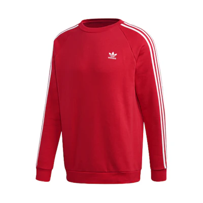 adidas Originals 3 Stripe Crewneck Sweatshirt Red - Japanese Edition FM3761-日版