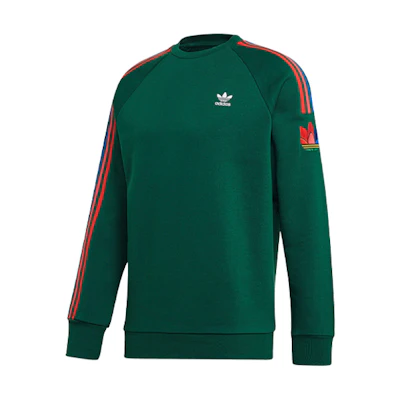 adidas Originals 3D Logo 3-Stripes Crewneck Sweatshirt Green () GF0224