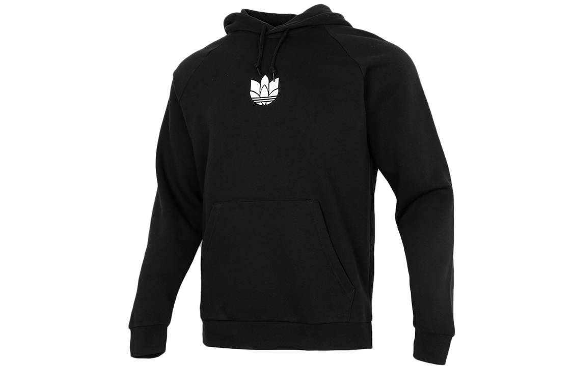 adidas Originals 3D Trefoil Logo Fleece Hoodie Winter Black GN3555