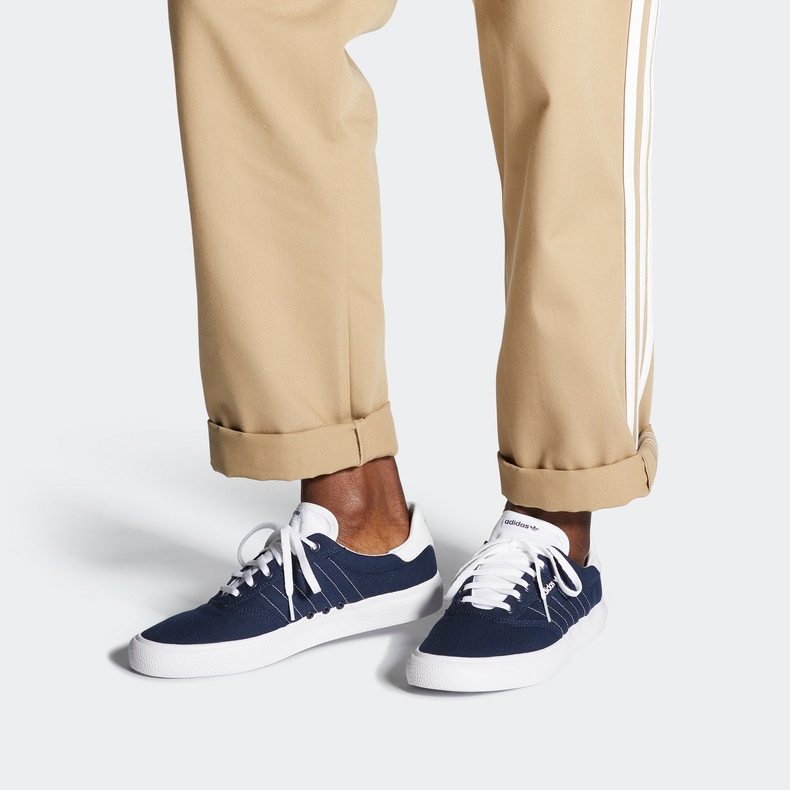 Details for adidas originals 3MC Vulc 復古低幫休閒板鞋 男女同款 深藍色