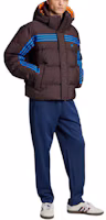 Lookbook adidas Originals 70s FW24 Premium Puffer Jacket Dark Grey Brown Stylish Warmth. JL9556
