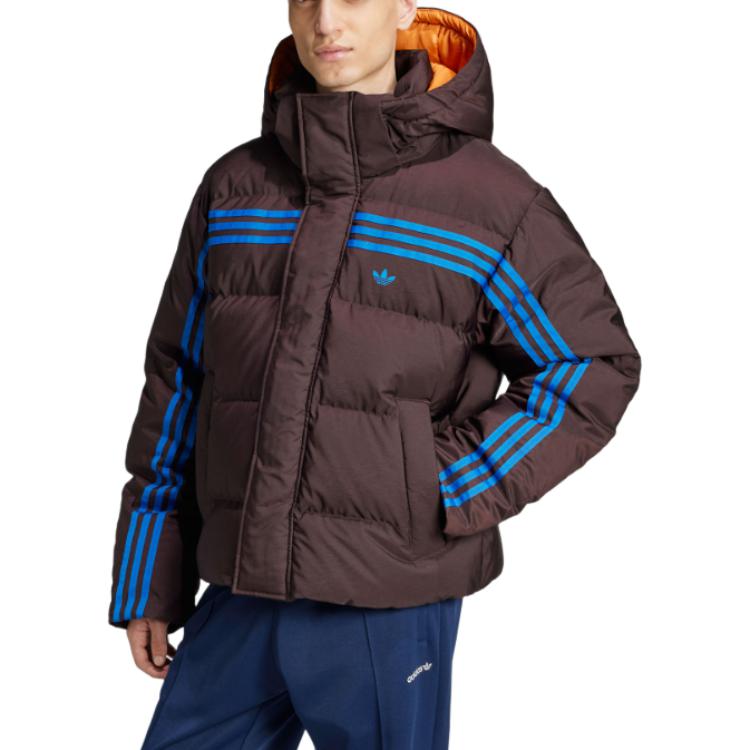 Shop Chaqueta Acolchada adidas Originals 70s FW24 Gris Oscuro Marrón - Estilo y Calidez. JL9556