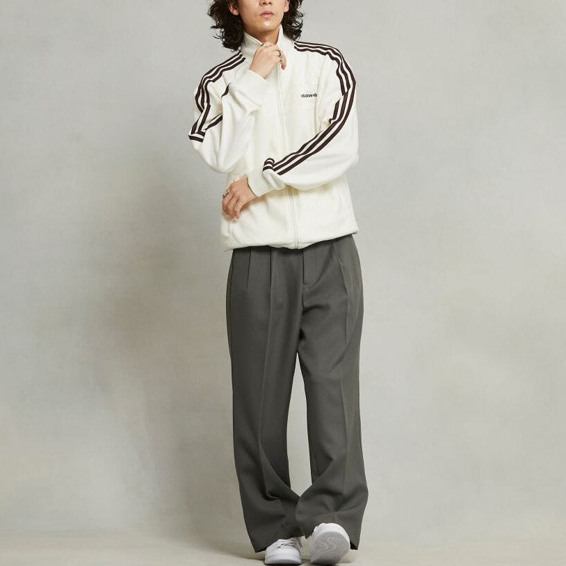 adidas Originals 80s Premium Full-Zip Track Jacket Beige -  Style. JC6530 圖 4