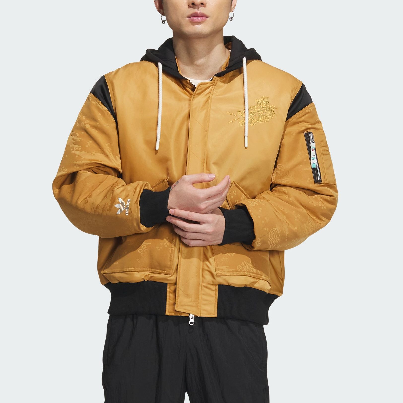 Lookbook アディダス オリジナルス × フェイフェイ・ルアン ブラウン プリント ジップフーディジャケット IX4233