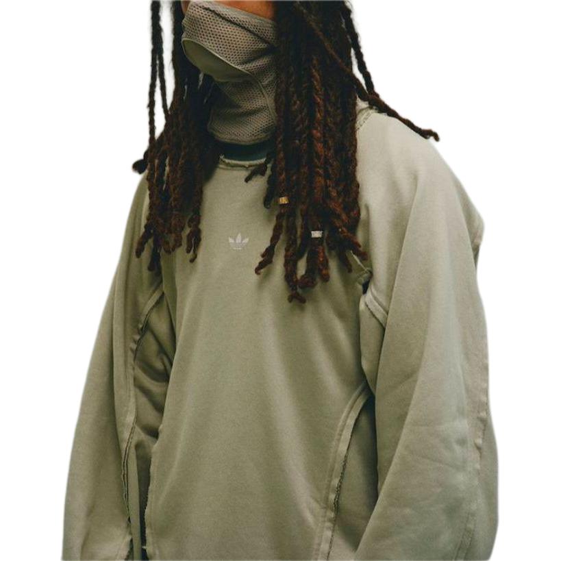 Sizing 阿迪达斯 Originals × HAMCUS 米色胸前Logo男女同款卫衣 IS0648